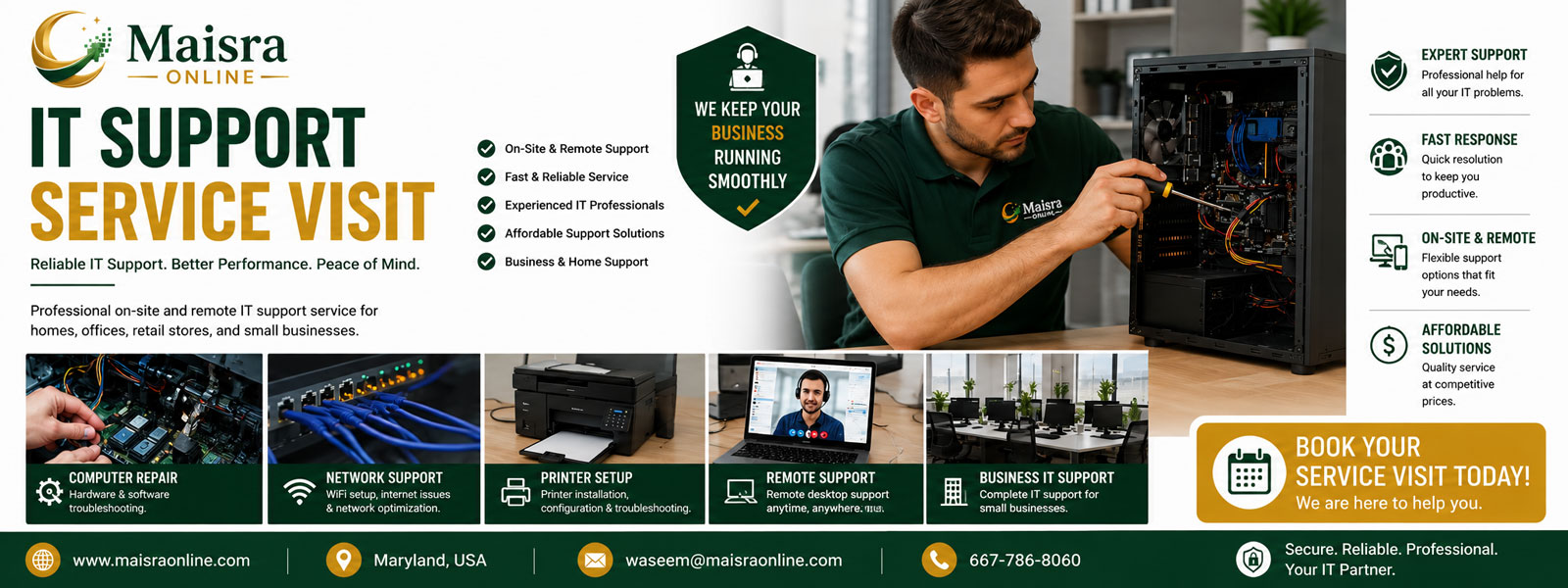 Professional IT Support Service Visit